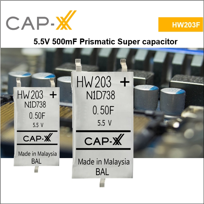 HW203F 5.5V 500mF Prismatic Super Capacitor