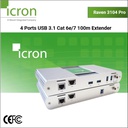 [00-00452] Raven 3104 Pro 4-port USB 3.2, 100m CAT 6a/7 Extender System (Europe)