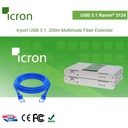 [00-00438] Raven 3124 4-port USB 3.1, 200m Multimode Fiber Extender System (Europe)