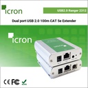 [00-00407] USB 2.0 Ranger® 2312 Dual port CAT 5e/6/7 100 meter extender (Europe)