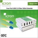[00-00412] USB 2.0 Ranger 2324 Four-port Multimode Fiber 500m extender (Europe)